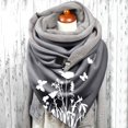 thumbnail image 2 of Foulard Boutonnée Chaude en Coton Imprimé Botanique pour Femmes, 2 of 3