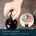 thumbnail image 3 of KITCHENDAO 3 in 1 Wing Corkscrew Wine Bottle Opener with Foil Cutter, Built-in Beer Bottle Opener, 3 of 6