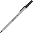 thumbnail image 2 of Business Source Fine Point Ballpoint Stick Pens - Fine Pen Point - Black - Light Gray Barrel - Stainless Steel Tip - 12 / Dozen | Bundle of 5, 2 of 2