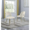 thumbnail image 2 of Best Quality Furniture Cream Velvet Dining Side Chair Openback, Chrome Gold, Set of 2, 2 of 2