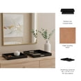 thumbnail image 5 of Trays for House, Bed, or Coffee Table Decor - Classic Trays with Cutout Handles for Centerpiece Table Decorations - Minimalist Trinket, Jewelry, or Bathroom Vanity Trays - Set of 2, 18", 14", Black, 5 of 12