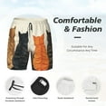 thumbnail image 3 of Fuzoiu Four Cats Watching Rain Print Men's Swim Shorts,Quick-Dry Double-Layer Swim Trunks,Board Trunks,Beach Shorts Swimwear Bathing Suits-Medium, 3 of 6