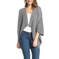 thumbnail image 2 of Save The Ocean Recycled Knit Kimono, Light Gray, One Size, 2 of 3