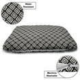 thumbnail image 3 of Geometric Pet Bed, Abstract Shapes from Concentric Irregular Rounded Rhombus Motifs, Resistant Pad for Dogs and Cats Cushion with Removable Cover, 24" x 39", Charcoal Grey and Off White, by Ambesonne, 3 of 4