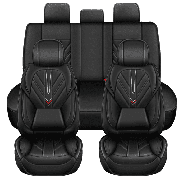 DIKSOAKR Fit for Chevy/Chevrolet Trailblazer 2021-2025 2026 Seat Covers Full Set Waterproof Faux Leather with Lumbar Support Comfortable Automotive Seat Cushion (5 Seat,Black)