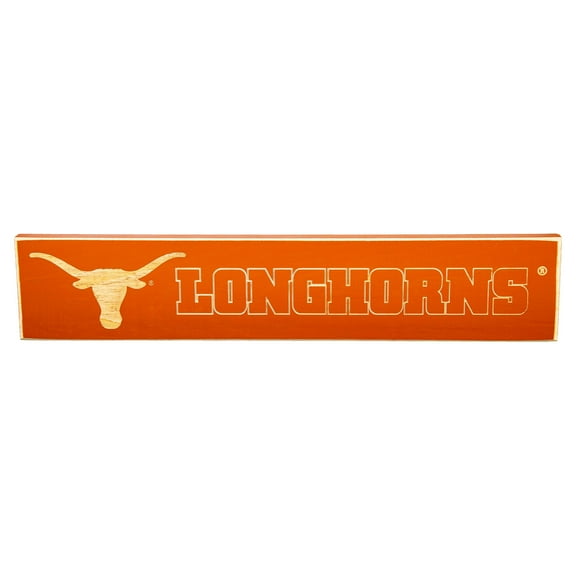 Texas Longhorns 18" x 3.5" Engraved Wood Sign