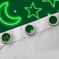 thumbnail image 4 of Homewish Neon Green Black Out Curtains,Kawaii Stars Moon Curtains Pack of 2 (42x63 Each),Cute Cartoon Pattern Bedroom Curtains For Girl Boy,Ultra Soft Home Decor, 4 of 6