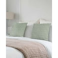 thumbnail image 2 of 2 Packs Decorative Cotton Throw Pillow Covers, Sage Green White Buffalo Plaid 20 x 20 Inch Square Reversible Soft Cushion Case for Couch Bedroom Sofa Living Room Chair Car, 2 of 6