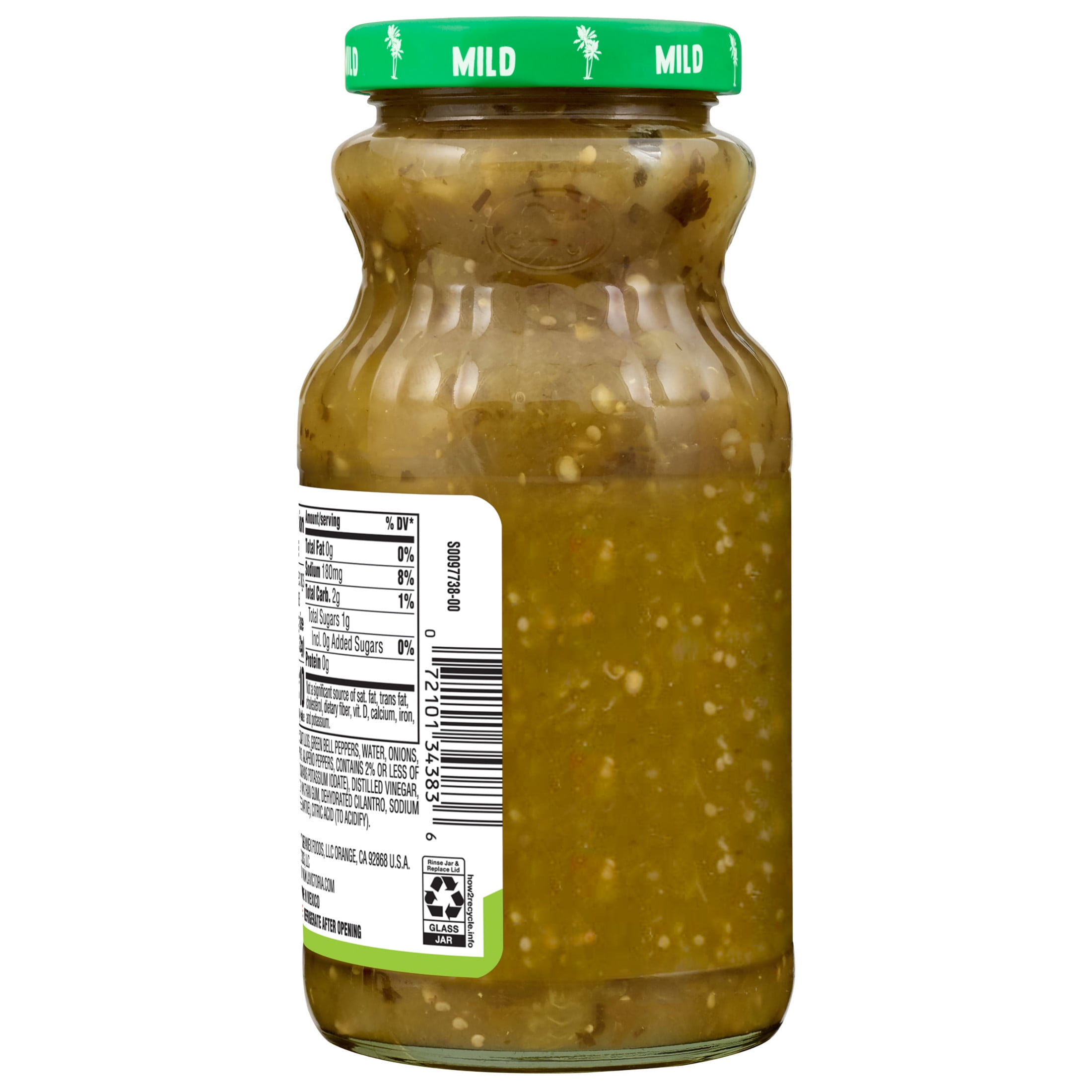 (3 pack) LA VICTORIA Thick 'N Chunky Salsa Verde, Mild, Shelf Stable, 15.5 oz Glass Jar