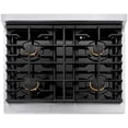 thumbnail image 2 of ZLINE Autograph Edition 30 in. 4.2 cu. ft. 4 Burner Gas Range with Convection Gas Oven in Stainless Steel with White Matte Door and Matte Black Accents (SGRZ-WM-30-MB), 2 of 7