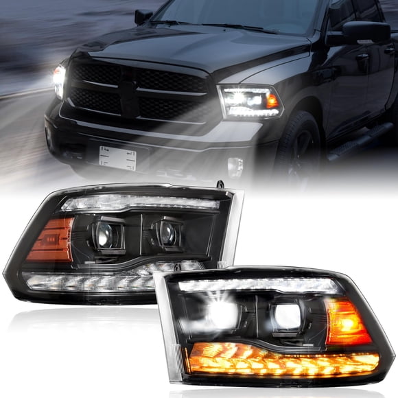 Faros LED KEWISAUTO para Dodge Ram 1500 2009-2018 (2 unidades)
