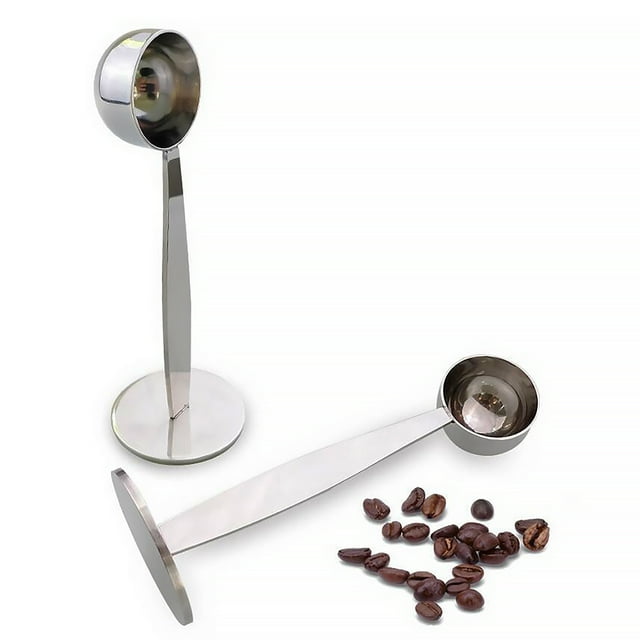 Stainless Steel Coffee Spoon Espresso Stamp Coffee Measuring Tamper Scoop Home Kitchen Accessories