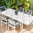 thumbnail image 2 of Easter Bunny Table Cloths for 8 Foot Rectangle Tables, Cute Rabbits Green Eggs Spring Tulips Patio Waterproof Elastic Fitted Tablecloths, Washable Rectangular Table Cover for Camping, 2 of 8