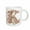 White, variant on 3drose, Pink and Image of Gold Floral Monogram Initial K, 15oz Mug