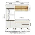 thumbnail image 3 of Cocina Integral Completa Modular Madesa Reims 190cm BB 02, 3 of 5