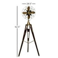 thumbnail image 3 of DecMode 63" 4 Light Vintage Fan Brown Floor Lamp with Black Metal Shade, 3 of 8