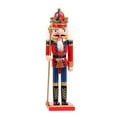 thumbnail image 5 of Dserfhy Wooden Nutcracker Decor 30cm Hand-Painted Soldier with Moving Jaw Christmas Mantel & Tree Decoration Festive Gifts, 5 of 8