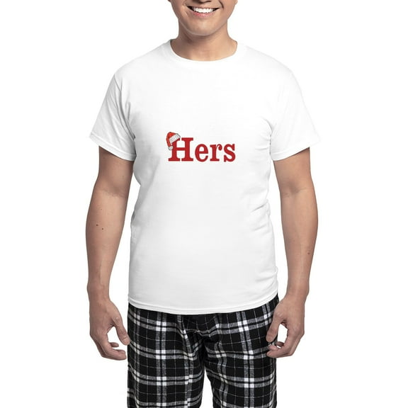 CafePress - Christmas Hers Half Of His And Hers Set Pajamas - Men's Light Loose Fit Cotton Pajama Set