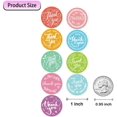thumbnail image 2 of Thank You Stickers Roll 1" Flower Wreath 9 Beautiful Styles 500 Units in One Roll for Gift Décor Sealing, 2 of 5
