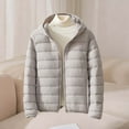 thumbnail image 6 of Women's Puffer Jacket Lightweight down Quilted Zip up Slim Winter Coat for Women with Hood & Pockets (XL, Gray), 6 of 6