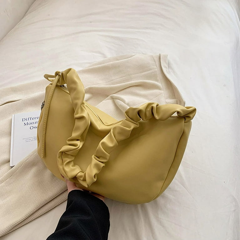 2023 New Fashion Commuter Style Cloud & Pleated Baguette Bag, Versatile  Shoulder & Crossbody Bag