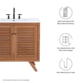 thumbnail image 2 of Modway Birdie Armoire de Salle de Bain en Bois de Teck 36 Pouces (Bassin d'Évier Non Inclus) en Naturel, 2 of 10