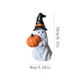 thumbnail image 3 of Resin Ghost Figurine 6.3x3.5 in Halloween Tabletop Decor Cute Pumpkin Ornament Spooky Room Shelf Party Gift, 3 of 6