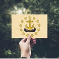 thumbnail image 2 of Rhode Island State Flag, Letterpress (4x6 Birch Wood Postcards, 2-Pack Stationary, Rustic Home Wall Decor), 2 of 5