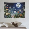 thumbnail image 4 of ONETECH  Aesthetic Moon Garden Tapestry Wall Hanging, Night Landscape with Colorful Plants Floral Tapestries for Bedroom Home Decor Multi Color, 4 of 7