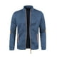 thumbnail image 1 of pstuiky camisa de manga larga para hombre, Chaqueta tipo cárdigan con cremallera y cuello alto de manga larga de color liso para hombre Tops casuales para hombres xl, 1 of 4