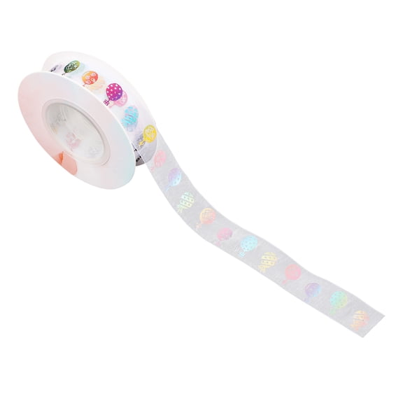 CIMAXIC Birthday Ribbon in Multiple Colors, Polyester Craft and Wrapping Ribbon, 1 Roll for Projects