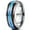 B-8mm, variant on 8mm Hawaiian Koa Wood Tungsten Rings for Unisex Blue Created-Opal Wedding Band Size 6-14