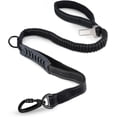 thumbnail image 1 of Correa resistente para perros con asa acolchada y cuerda antitirones, correa elástica de entrenamiento para perros medianos y grandes con gran capacidad de tracción (110-150 cm, negra), 1 of 5