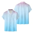 thumbnail image 2 of Camisas Manga Larga Hombre Hombres manga corta primavera verano casual impreso camisas top blusa camisas (Blue, M), 2 of 4
