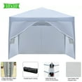 thumbnail image 6 of uhomepro 10' x 10' Outdoor Camping Tent Beach Canopy, Waterproof Folding Backyard Tent for Parties, Heavy Duty Gazebo Tents and Canopies, Wedding Canopy Tent with Carrying Bag, White, Q10169, 6 of 12