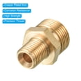 thumbnail image 4 of Uxcell Pipe Fitting, M22 to M14 Male Thread Hex Extension Connector Adapter 1.22 Inch for Garden Water Pipes, Gold, 4 of 5