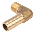 thumbnail image 2 of 5 Piezas Manguera de 8 mm x Rosca Macho de 3/8 Pulgadas Conector de Acoplamiento de LengüEta de Codo de Latón de 90 Grados, 2 of 5