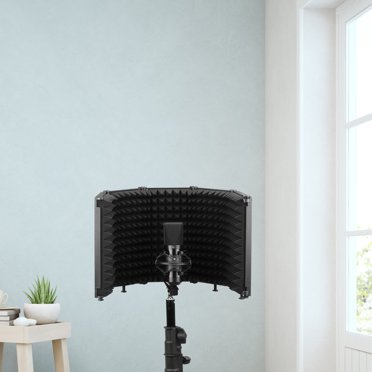 Soimiss 1Pc Practical Black Microphone Filter Shield with Adjustable Angle for Clear Sound Recording