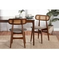 thumbnail image 7 of Baxton Studio Tarana Mid-Century Modern Grey Fabric and Walnut Brown Finished Wood 2-Piece Dining Chair Set, 7 of 7