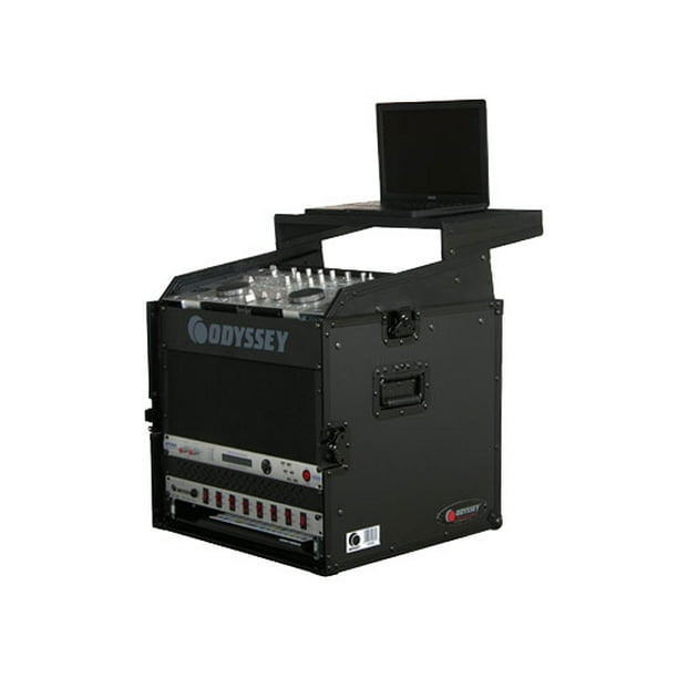 Odyssey Cases Frgs808bl New Black Label Glide Style Combo Dj Flight Case 10 X 8 Walmart Com Walmart Com