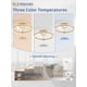 thumbnail image 2 of Ventilador de techo ZMISHIBO 50 cm Oro con luz LED y control remoto 220V, 2 of 7