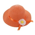 thumbnail image 2 of Fesfesfes Baby Kids Hat Girls Summer Sun Hat Floral Flower Straw Visor Hat Beach Hats, 2 of 3
