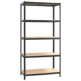 thumbnail image 3 of vidaXL 5-Layer Shelves 5 pcs Anthracite Steel&Engineered Wood, 3 of 5