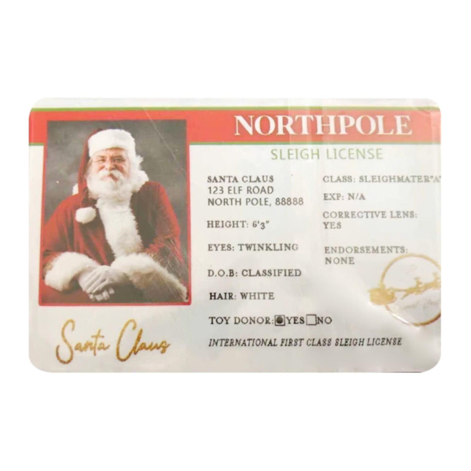 Christmas Id Card
