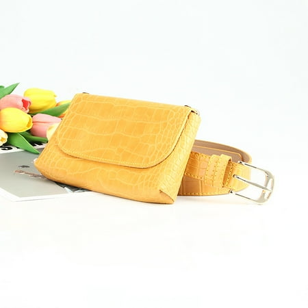 QIUYIDP Fashionable And Versatile Ins Chain Bag Women s Belt Decorative Alloy Jeans Dress Coat Mini Waist Bag