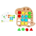 thumbnail image 3 of Tablero de combinación rápida de formas con 15 tarjetas, juego de rompecabezas de combinación de formas geométricas para regalos de cumpleaños para 1Pc Sunnimix Tablero a juego, 3 of 8