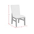 thumbnail image 6 of Megan Dining Side Chair with Grey Fabric in Black (2 Per Carton), 6 of 8
