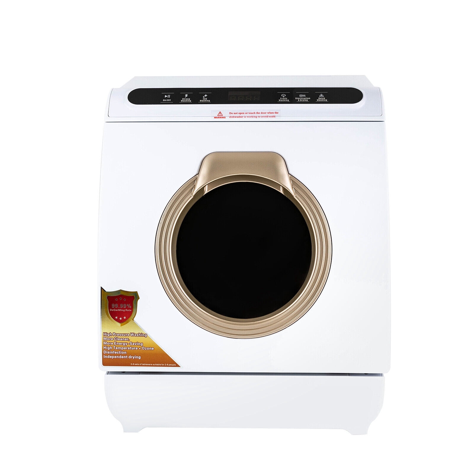 MONIPA Portable Air-Dry Dishwasher with 7L Built-in Water Tank 360° Dual Spray for RV