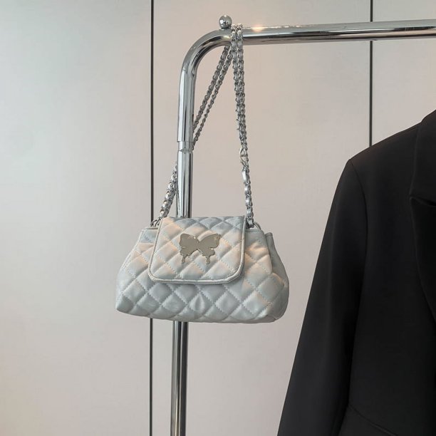 Bolso pequeño con bordado de diamantes para mujer, nuevo estilo 2025, moderno y versátil bolso bandolera con cadena, bolso de mano con un solo hombro bajo el brazo.