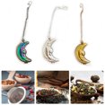 thumbnail image 2 of Lubelski Tea Strainer with Chain Multi-purpose Stainless Steel Cute Moon Shaped Spice Infuser Kitchen Supply, 2 of 8